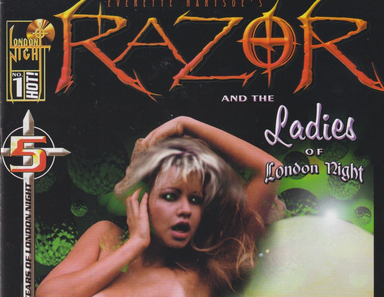 Razor & Ladies of London Night 1 1997 Hot Edition Photo & Topless Variants