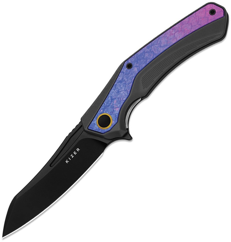 Kizer Cutlery Draca Aluminum & Crystallized Titanium Folding S45VN Knife 4751A2