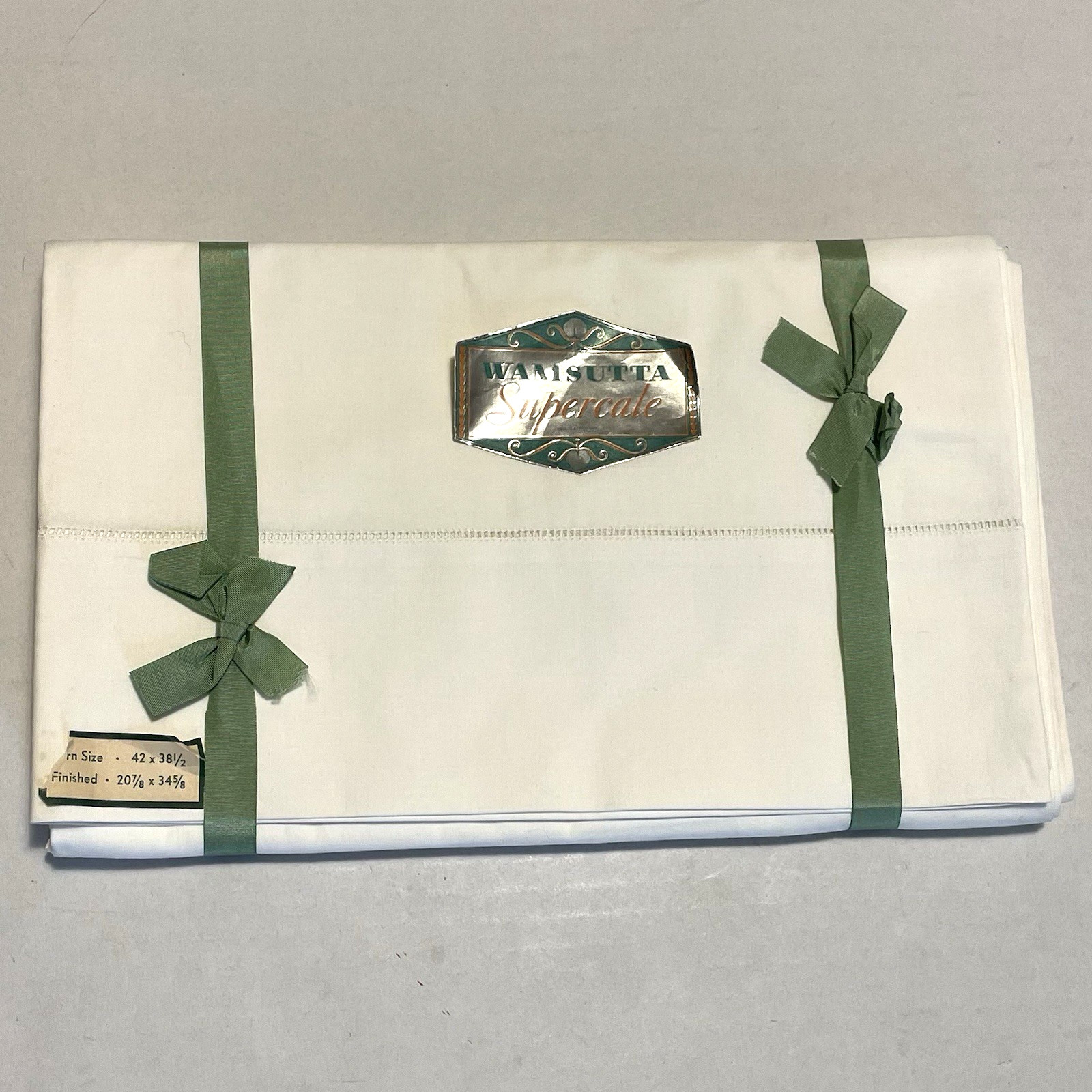 Vintage Wamsutta King Size Pillowcase Set (2) Off White Supercale