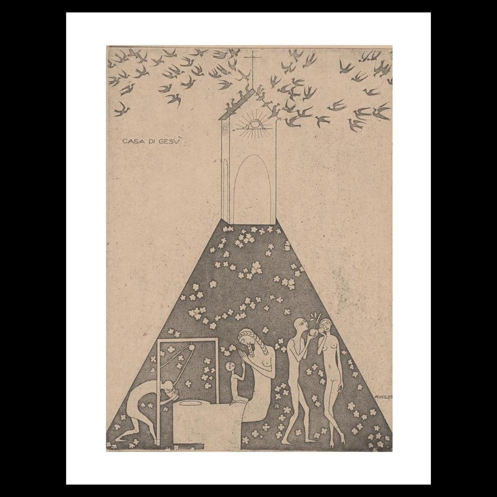 Adolfo Wildt - House of Jesus (Casa di Gesu) (1914-1924) Art Card Print