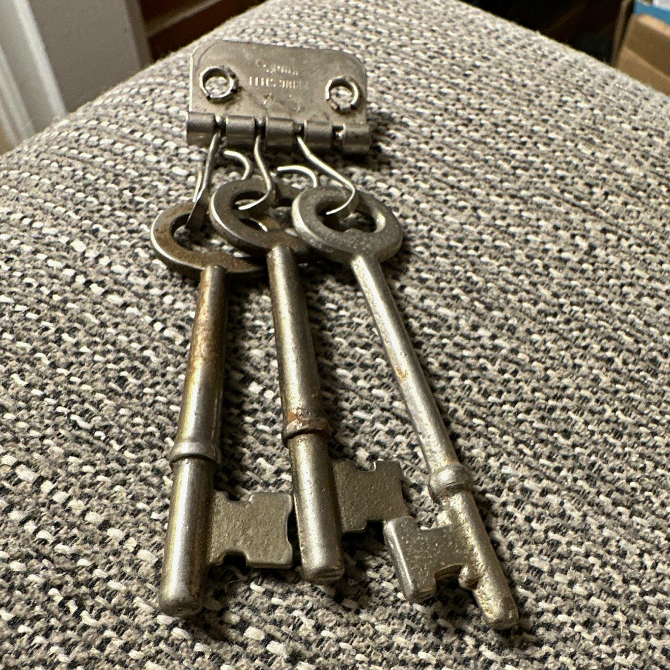 Set of 3 Generic and 1 Corbin Metal Skeleton Keys