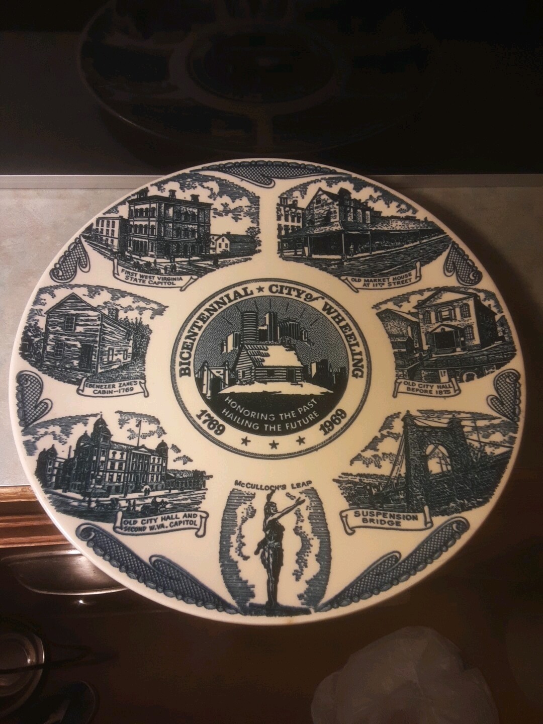 1969 Wheeling, WV Bicentennial 1769-1969 Plate-Used