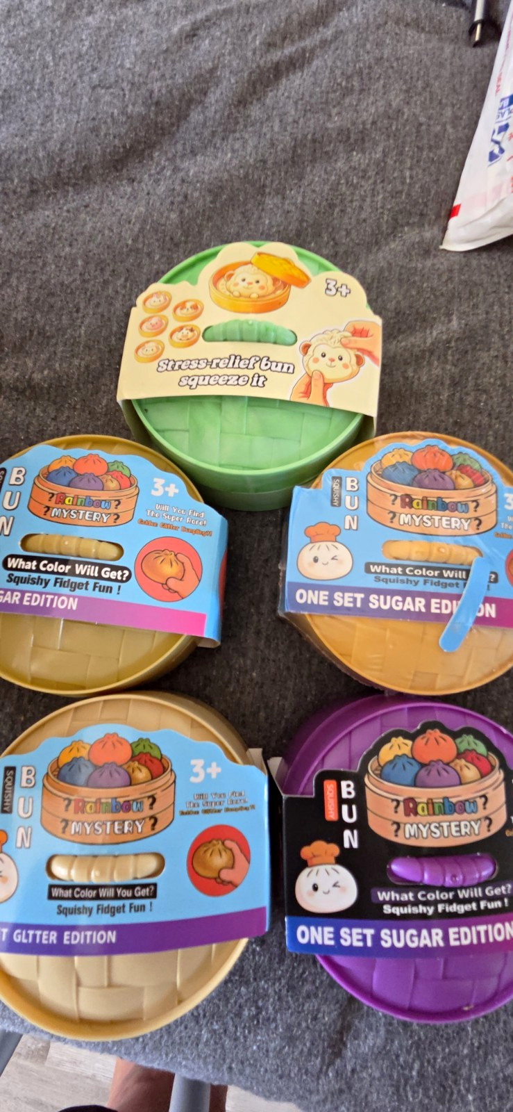 likidstar Rainbow Mystery Bun Blind Pack, Multicolor, Lot of 5 Ages 3+ 