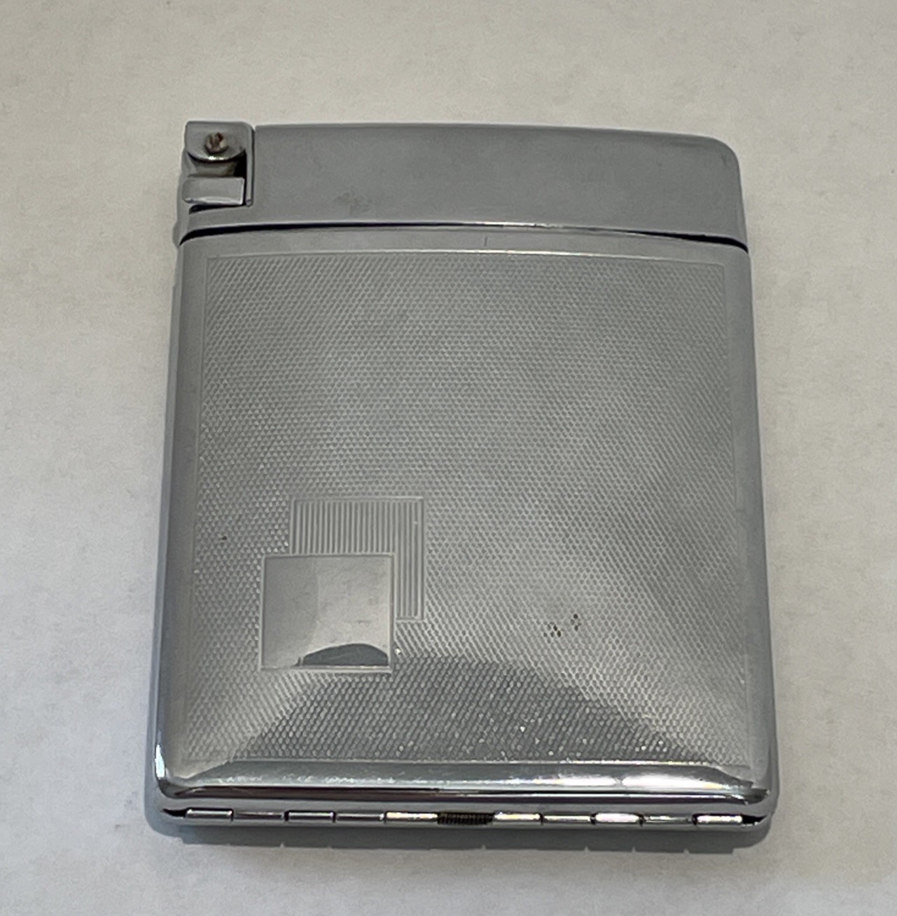 Vintage Silver Plate Cigarette Case Lighter Combo Tobacciana/Royal Case Lite