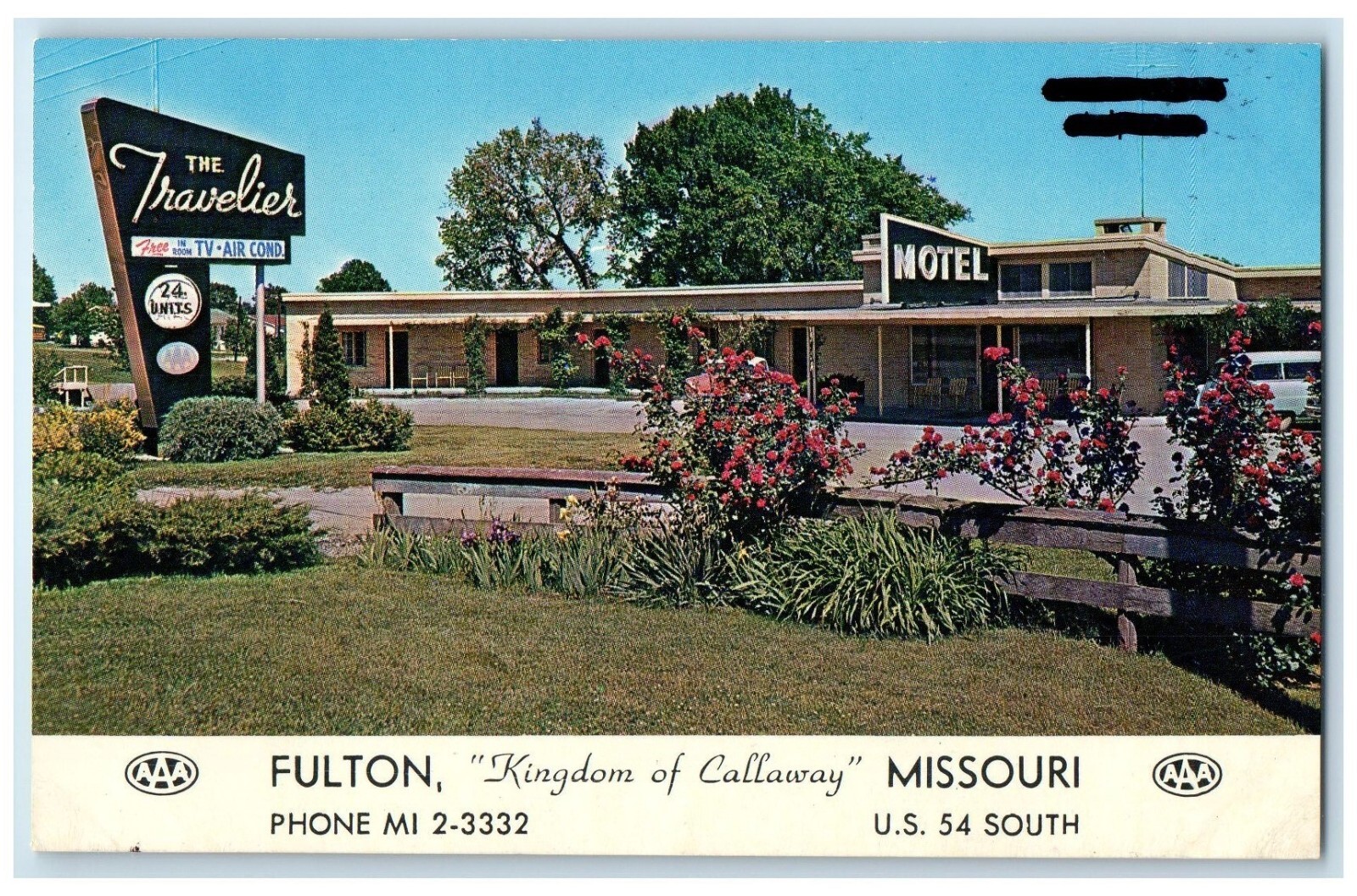 c1950's The Travelier Motel & Restaurant Fulton Missouri MO Vintage Postcard c1950's The Travelier Motel & Restaurant Fulton Missouri MO Vintage Postcard