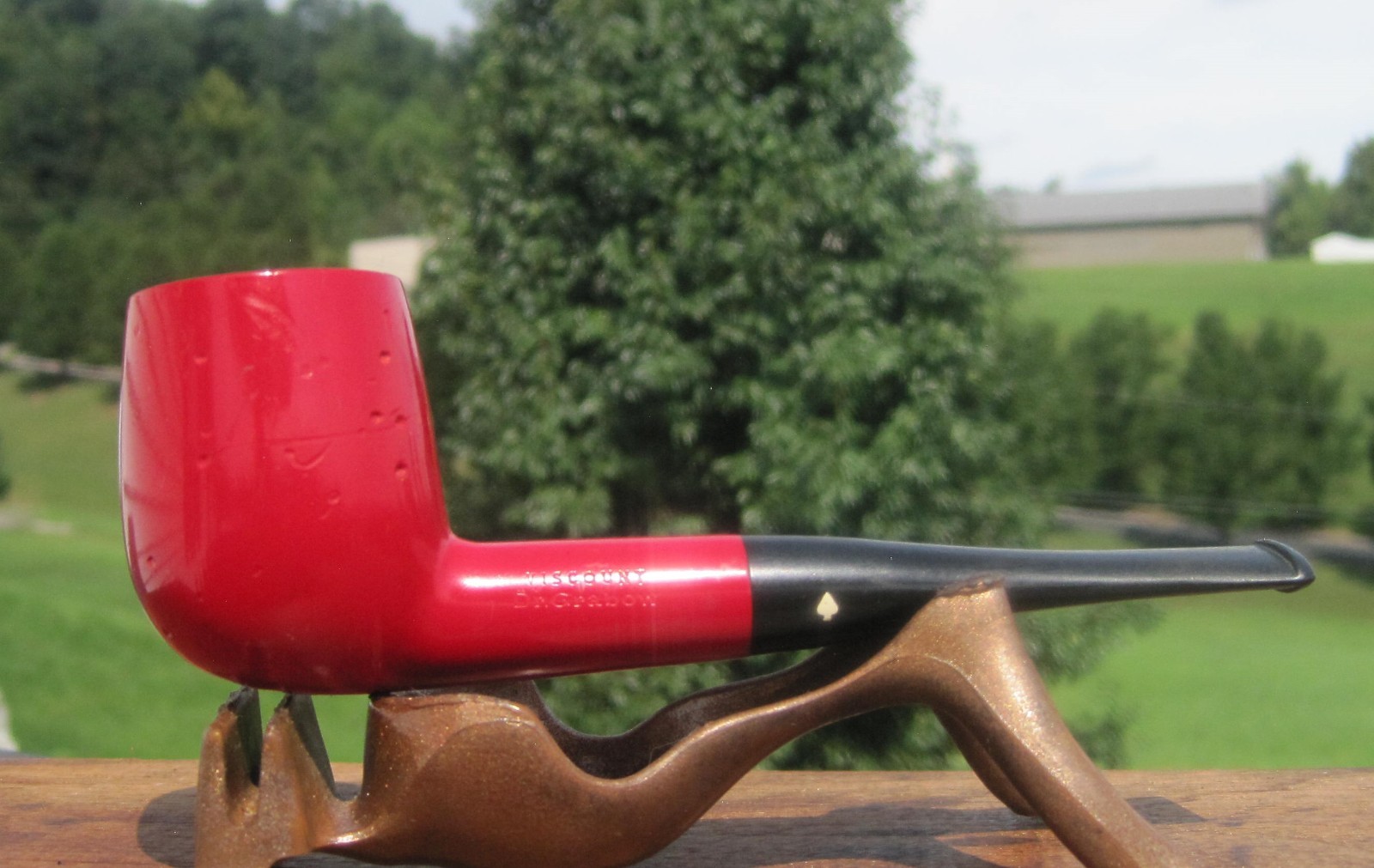 1970s Dr Grabow Viscount Imp Briar Ajustomatic Red Billiard Estate Pipe 5.4\