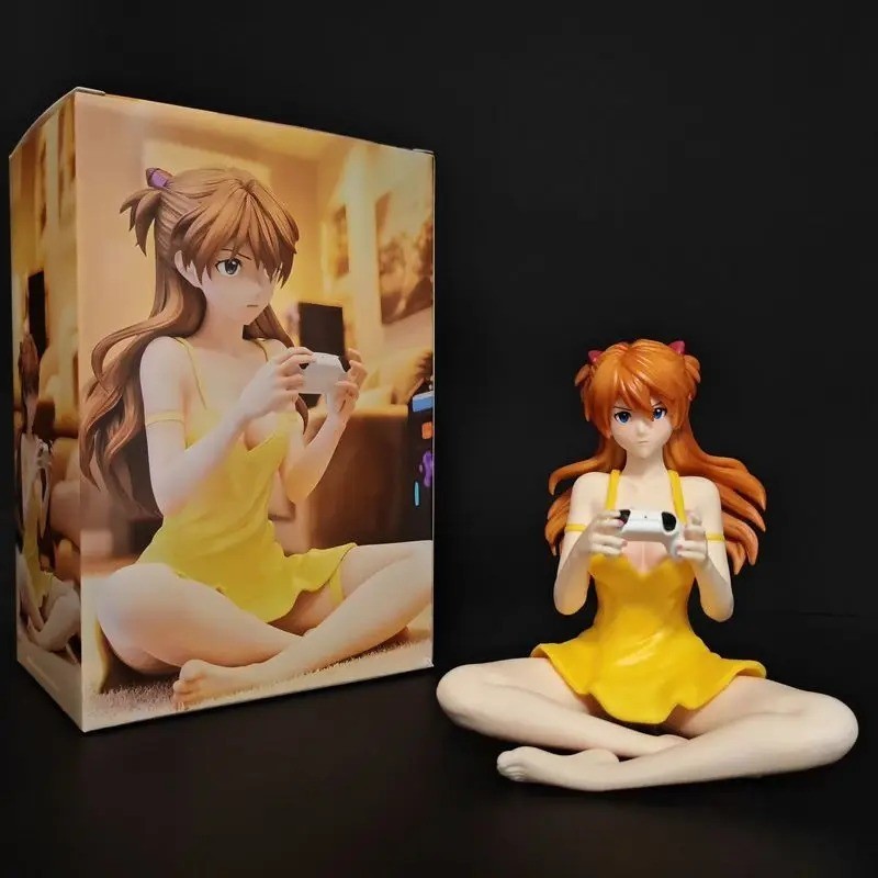 EVA Asuka Langley Soryu Sitting Pose 11.5cm PVC Figure Anime Collectible Boxed