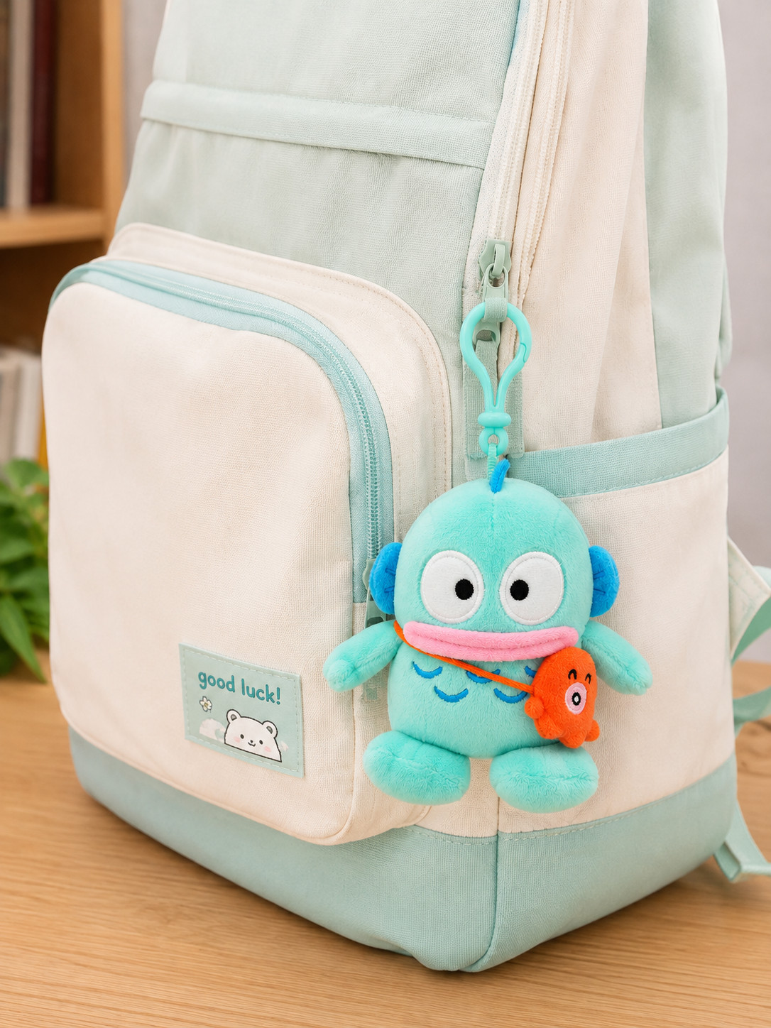 Official Sanrio Hangyodon Plush Keychain w/ Octopus  4\'\' for Backpack Gift US