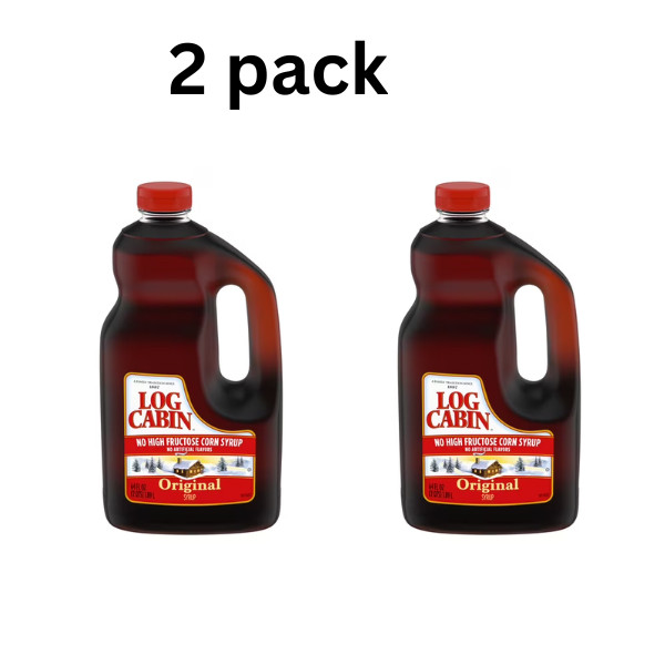 2 PACK Log Cabin Original Pancake Syrup, 64 FL oz 2 PACK Log Cabin Original Pancake Syrup, 64 FL oz