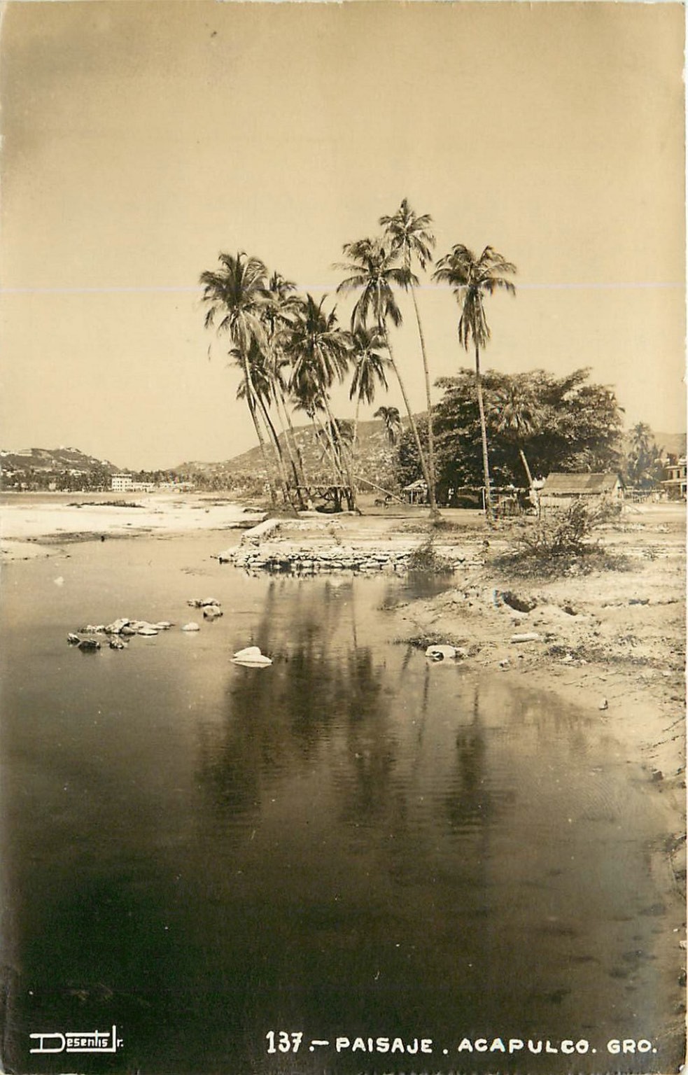 Vintage RPPC Acapulco Mexico Paisaje Palm Trees Coastal Landscape Postcard Vintage RPPC Acapulco Mexico Paisaje Palm Trees Coastal Landscape Postcard