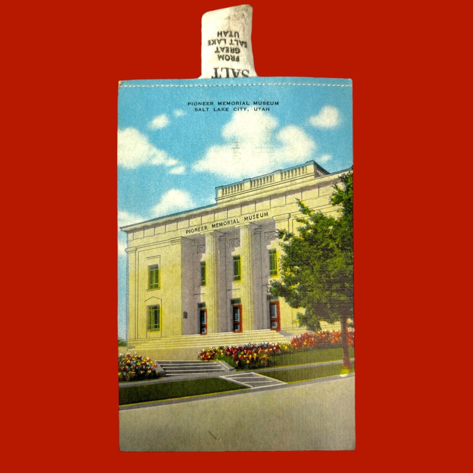 Vintage Pioneer Memorial Museum Salt Lake City Postcard Ephemera W/ Lake Salt UP