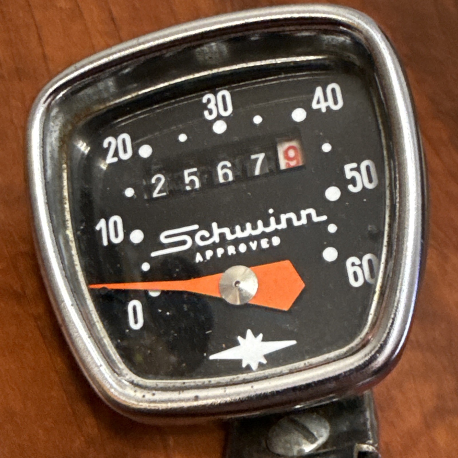 Vintage Odometer￼Schwinn Approved Bicycle Speedometer With Clamp - Untested