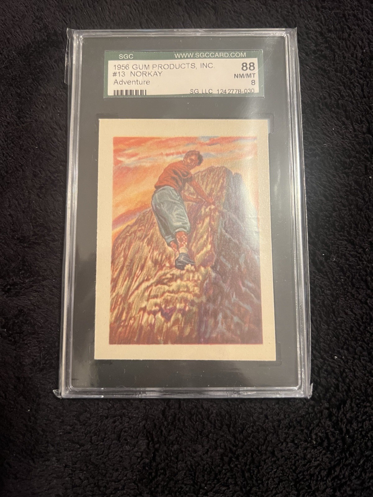 1956 Adventure Gum #13 Tenzing Norkay - Conqueror Everest - (Norway) SGC 88 NMNT
