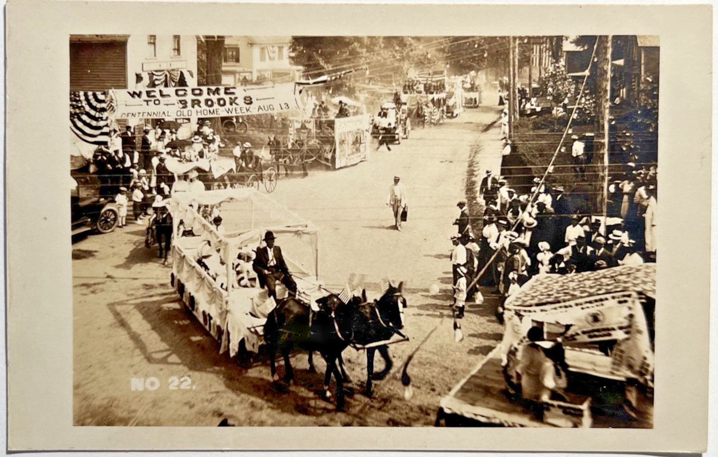 BROOKS MAINE Centennial Parade 1916 RPPC Postcard WALDO COUNTY HISTORY Horses H2 BROOKS MAINE Centennial Parade 1916 RPPC Postcard WALDO COUNTY HISTORY Horses H2