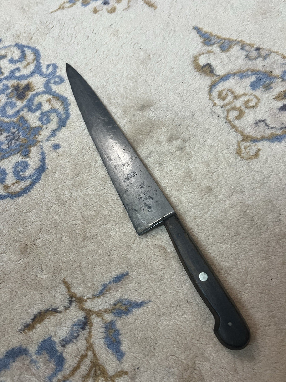 VTG JA Henckels Twin Works 102-11 Solingen Chef Knife Grand Prize 1900s Antique