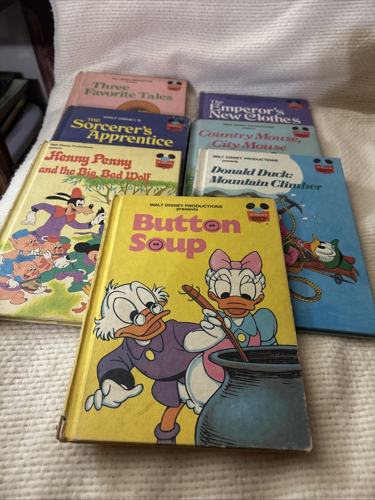 Lot of 7 Vintage Walt Disney Hardcover Books 1970s Wonderful World of Reading
