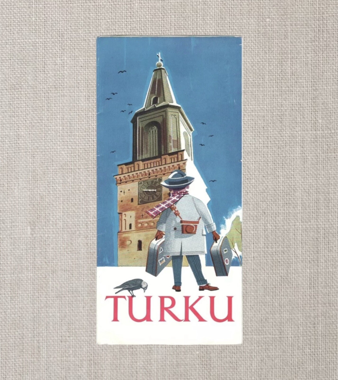 TURKU Illustration Erik Bruun / Jussi Mäntysen 1955 Finland Tourist Brochure