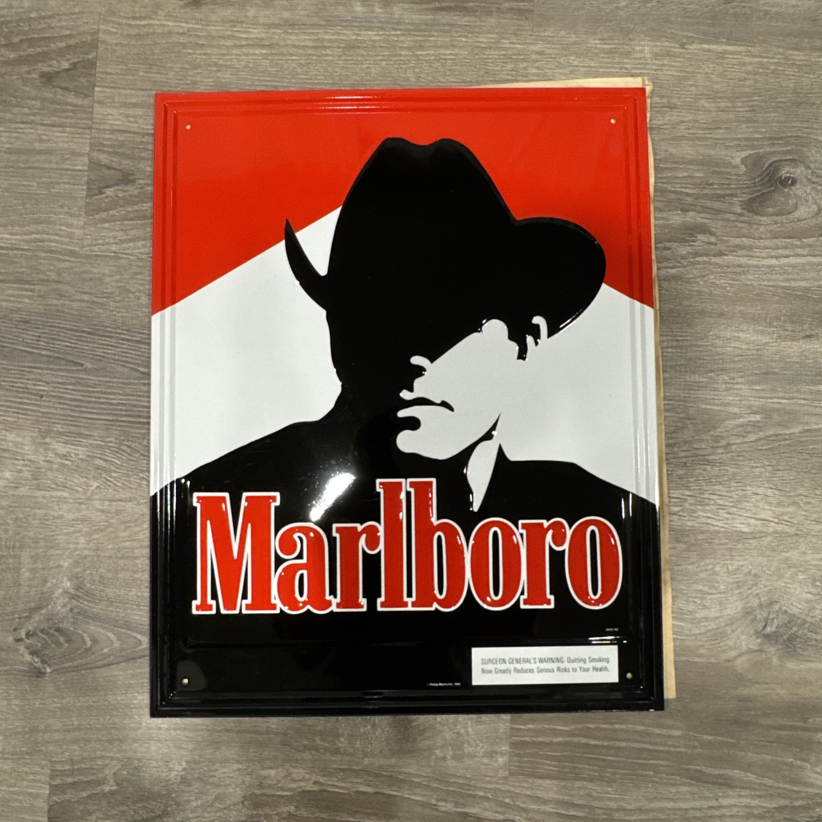 Authentic 1992 Marlboro Embossed 17x21 metal advertisement signs