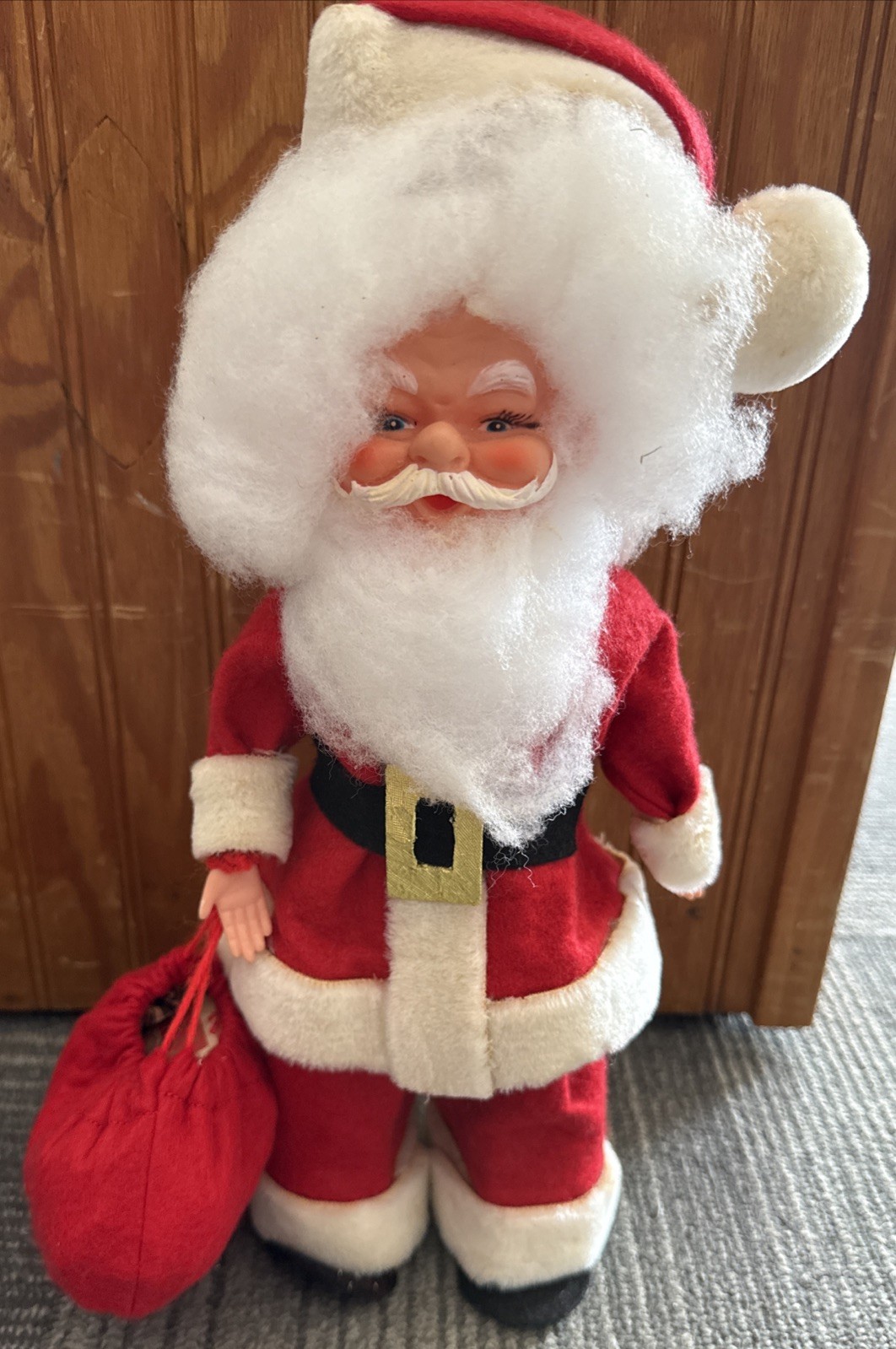 Vintage Plastic Faced Santa 10