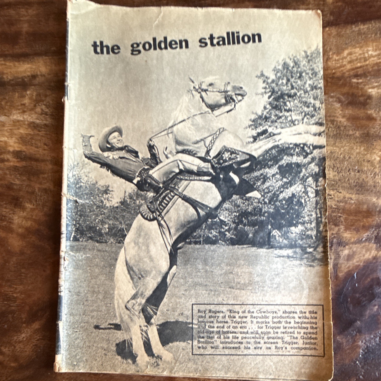Roy Rogers -“The Golden Stallion”/“Savage Horde” Movie Article Clipping w/Photos