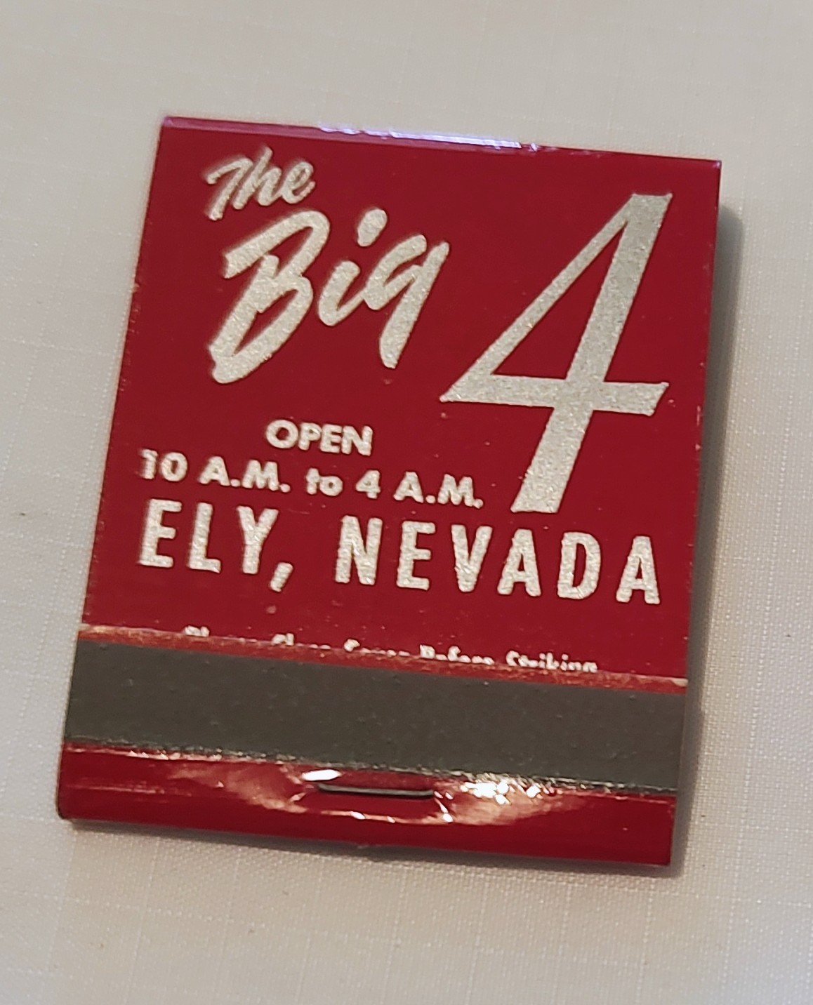 Vintage Matchbook BIG 4 Ely NV Brothel NEW