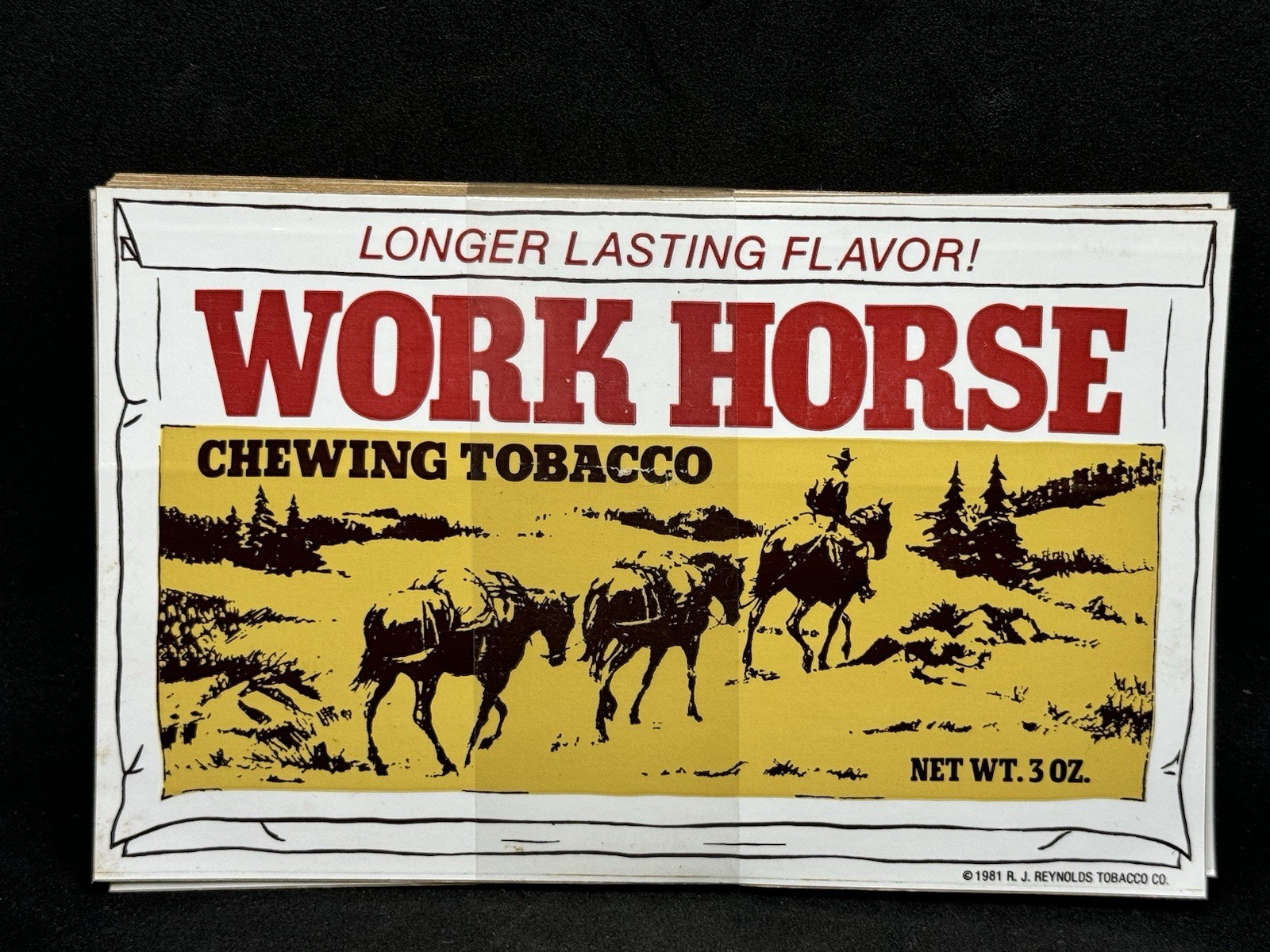 Work Horse Tobacco Vintage Sticker Lot- Approx 25- ~4x6” 1981 W Horses