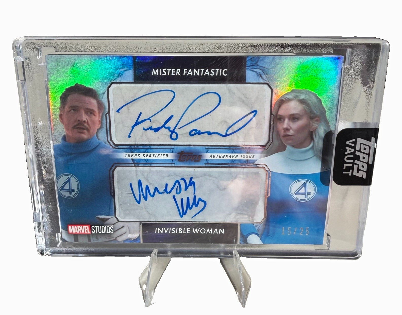 Topps 2026 Marvel Vault Mr. Fantastic / Sue Storm Dual Auto /25 Pedro Pascal