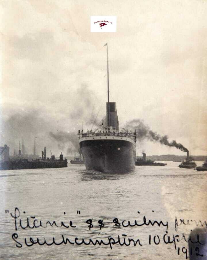 RMS TITANIC SAILING, SOUTHAMPTON APRIL 10, 1912 BEAUTIFUL REPRINT