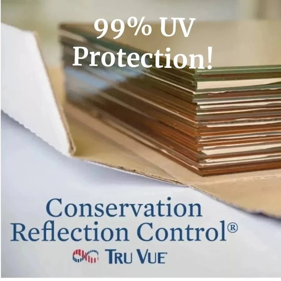 TRU VUE CONSERVATION REFLECTION CONTROL GLASS- 11x14 W/UV PROTECTION/NON-GLARE