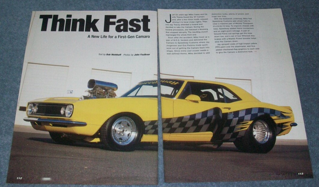 1967 Chevy Camaro Pro Street Article \