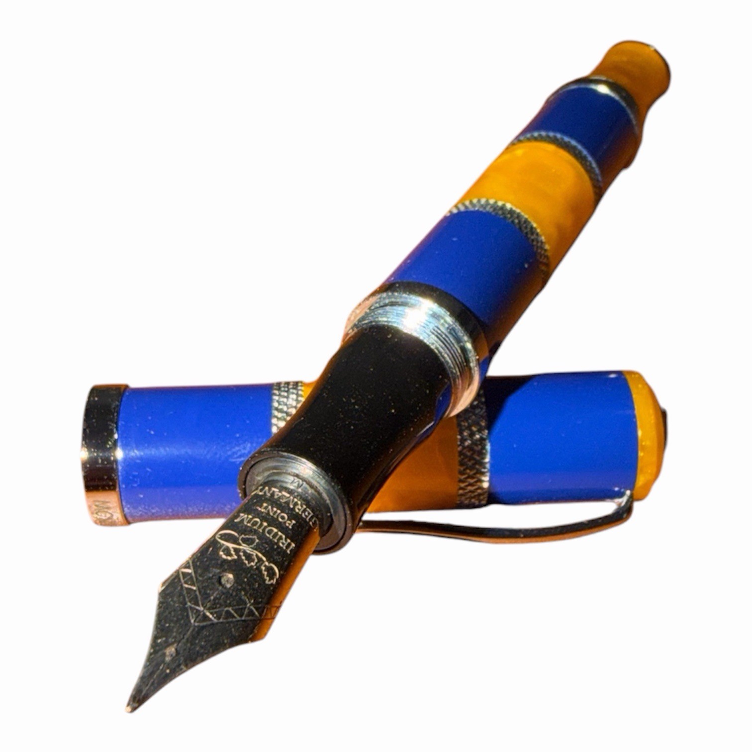 Monteverde USA Regatta Sport Fountain Pen Blue/Yellow Stub(1.1)Nib