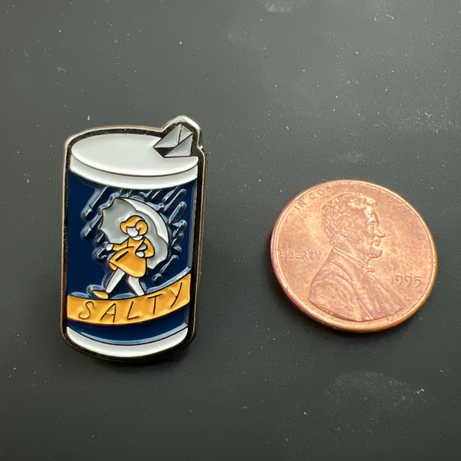 Salty Umbrella Girl Enamel Pin