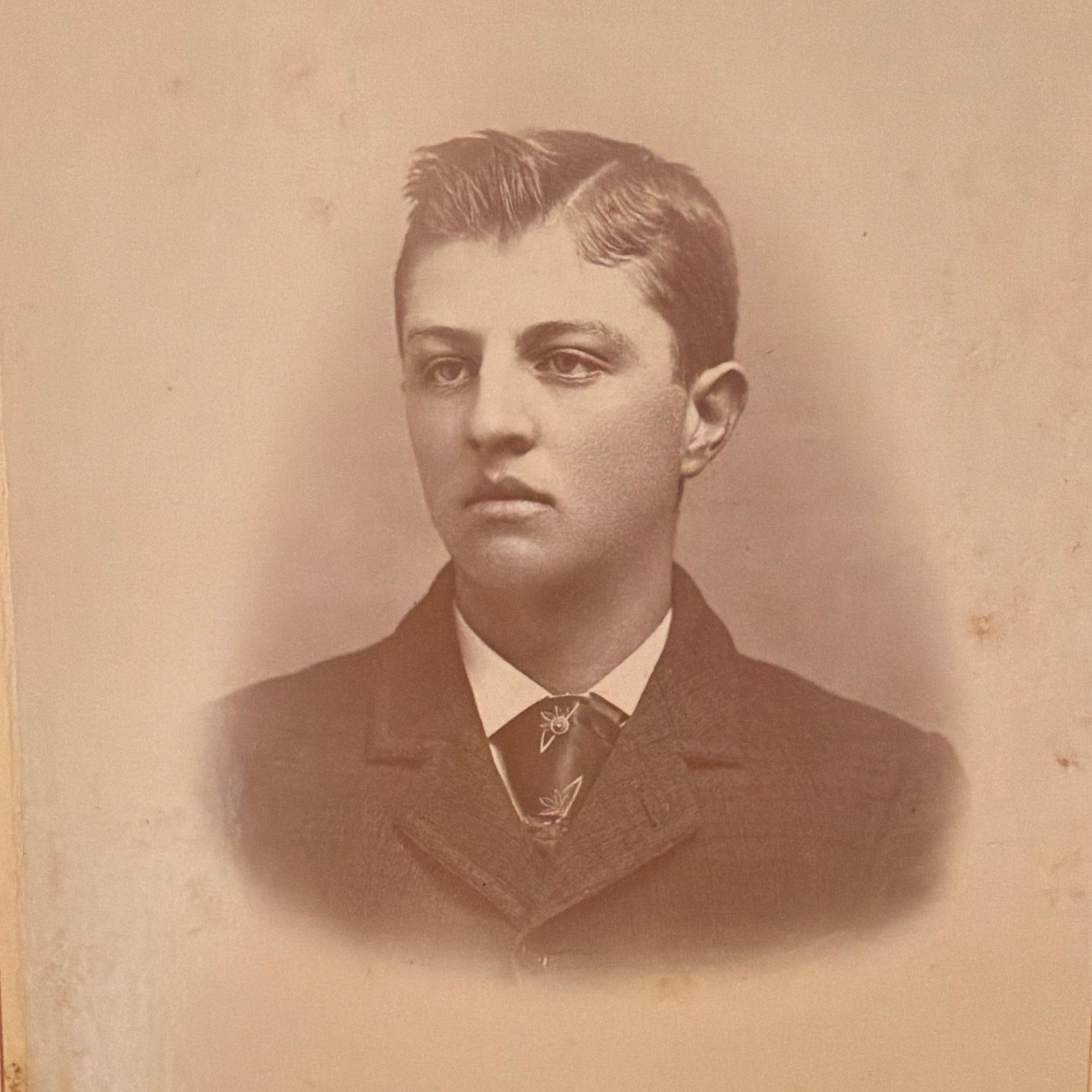 Antique O B Frisbie Bee-Hive Gallery Cabinet Card Ottawa IL