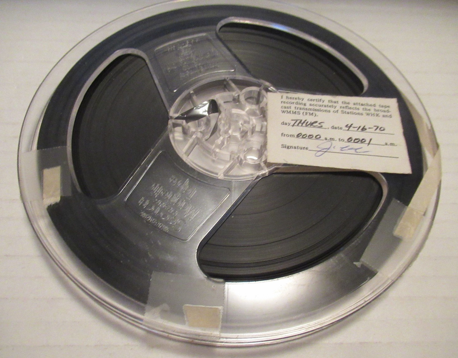 Super Rare WMMS Radio Cleveland ~ Radio Log from 4/16/1970 on Tape ~ The Buzzard