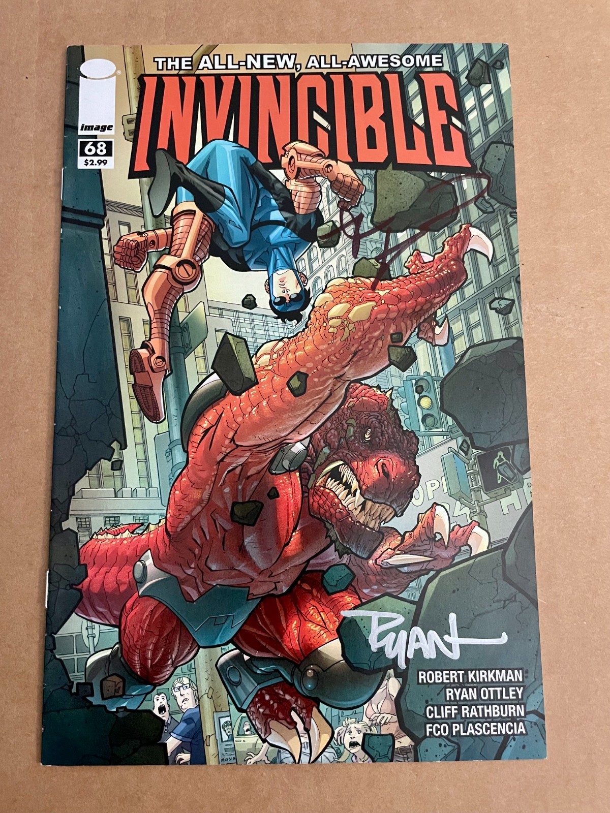 Invincible #68 SIGNED Robert Kirkman & Ryan Ottley Image 2009 1st app Dinosaurus