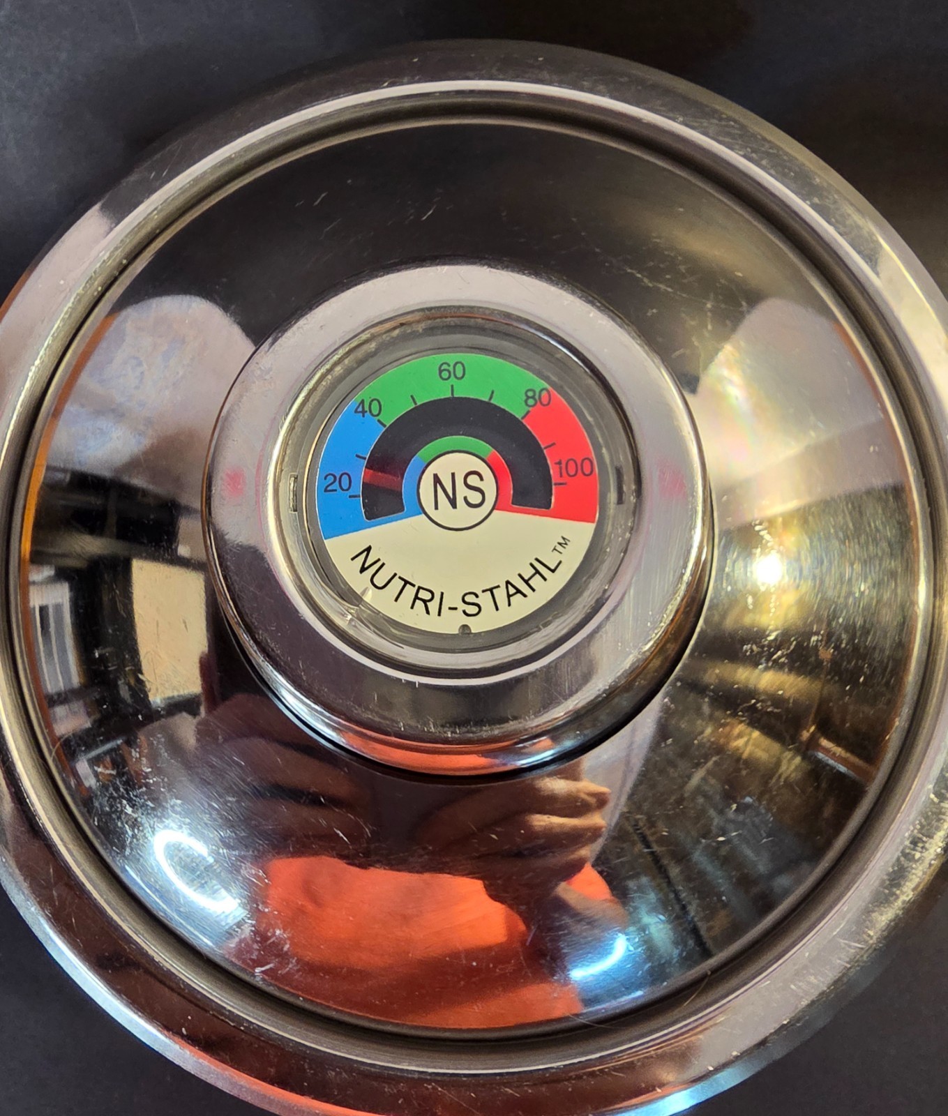 Vintage Nutri-Stahl 1.5 Qt Stainless Steel Sauce Pot w/ Gauge Lid Waterless Cook