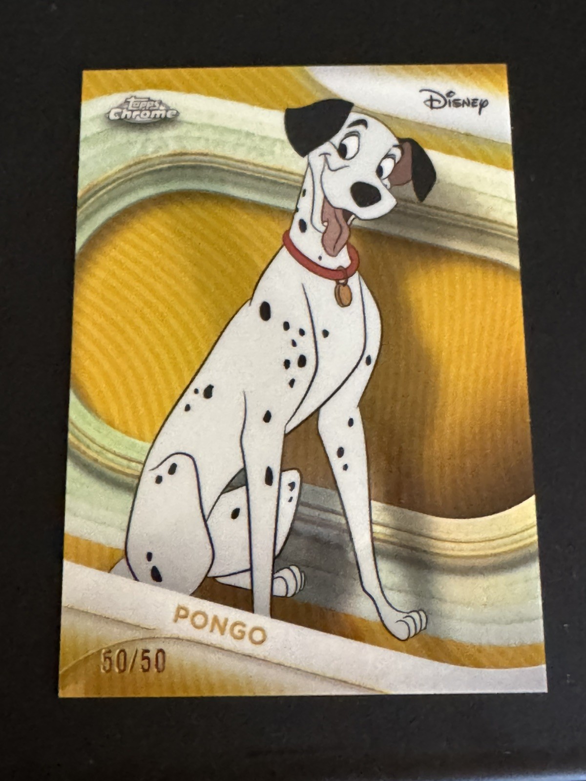 2025 Topps Chrome Disney Pongo #101 50/50 Gold Refractor /50 BOOKEND