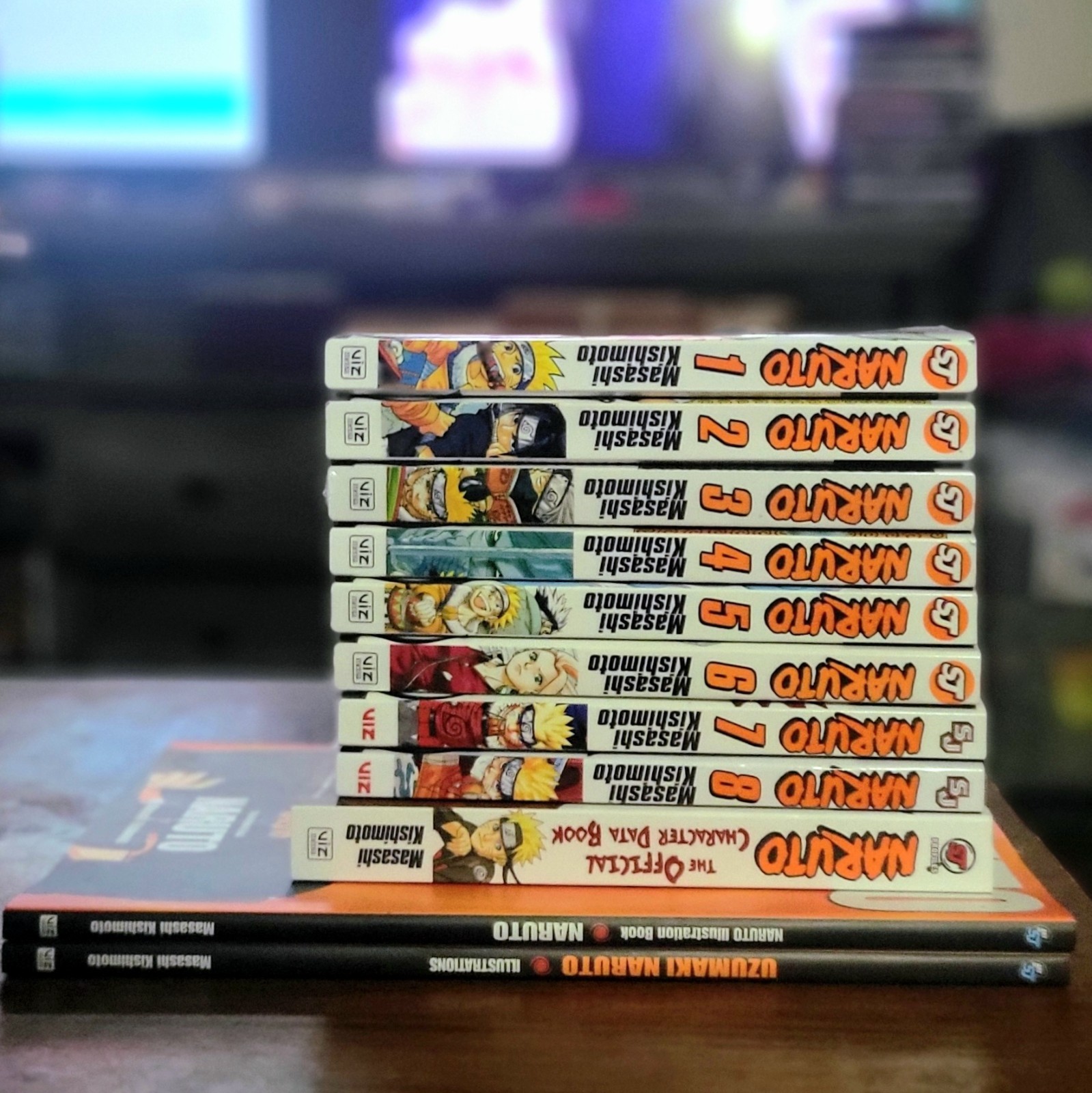Naruto Manga by Massashi KISHIMOTO 1 - 8 Data Book and 2 Art Books Set