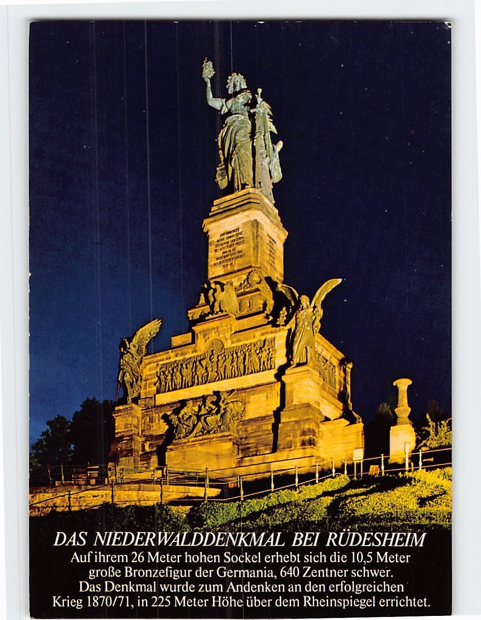 Postcard Das Niederwalddenkmal Rüdesheim am Rhein Germany
