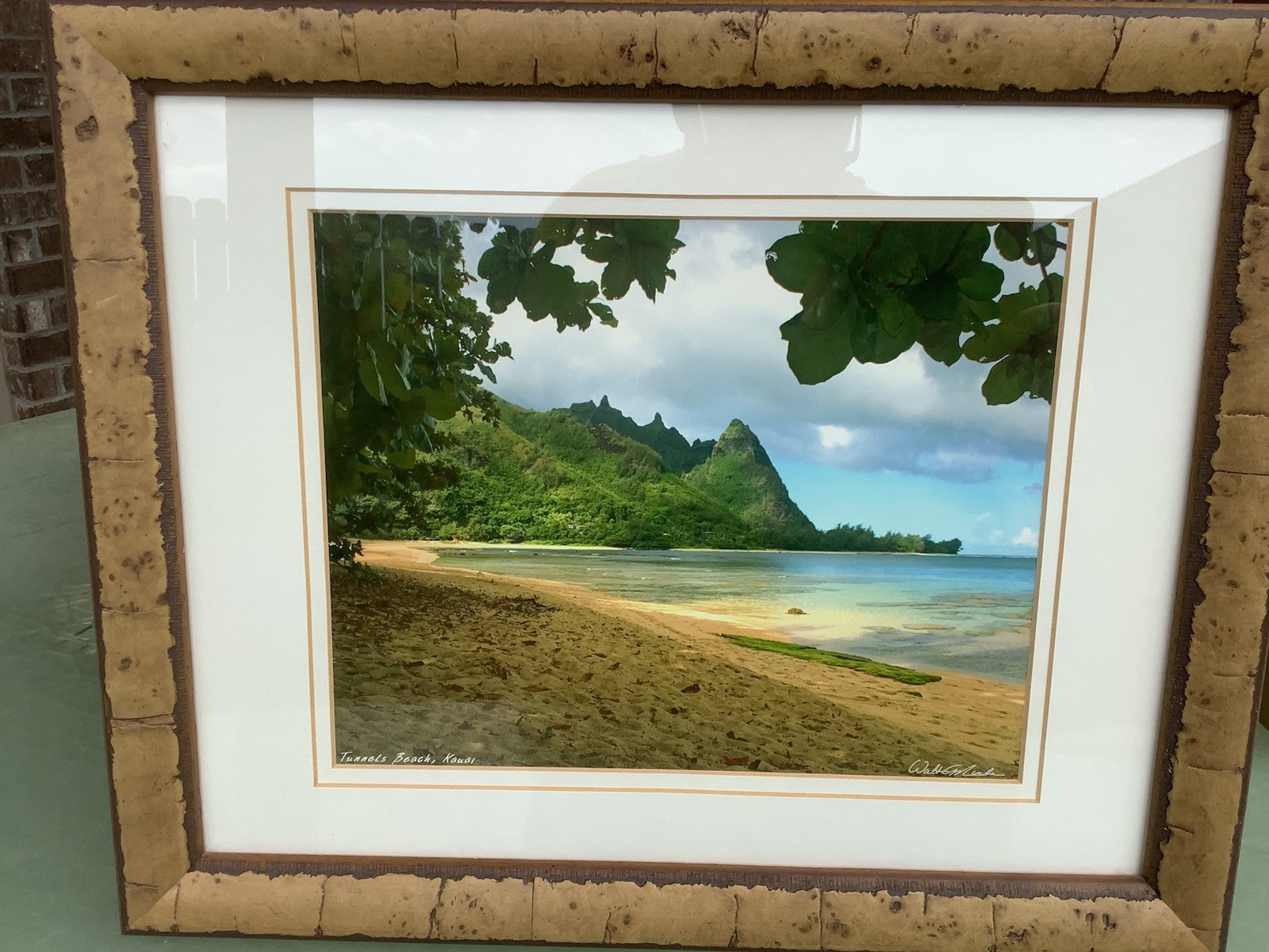  Kauai Framed Signed vintage Photographs of Tunnels Beach + Anini Beach - Hawaii