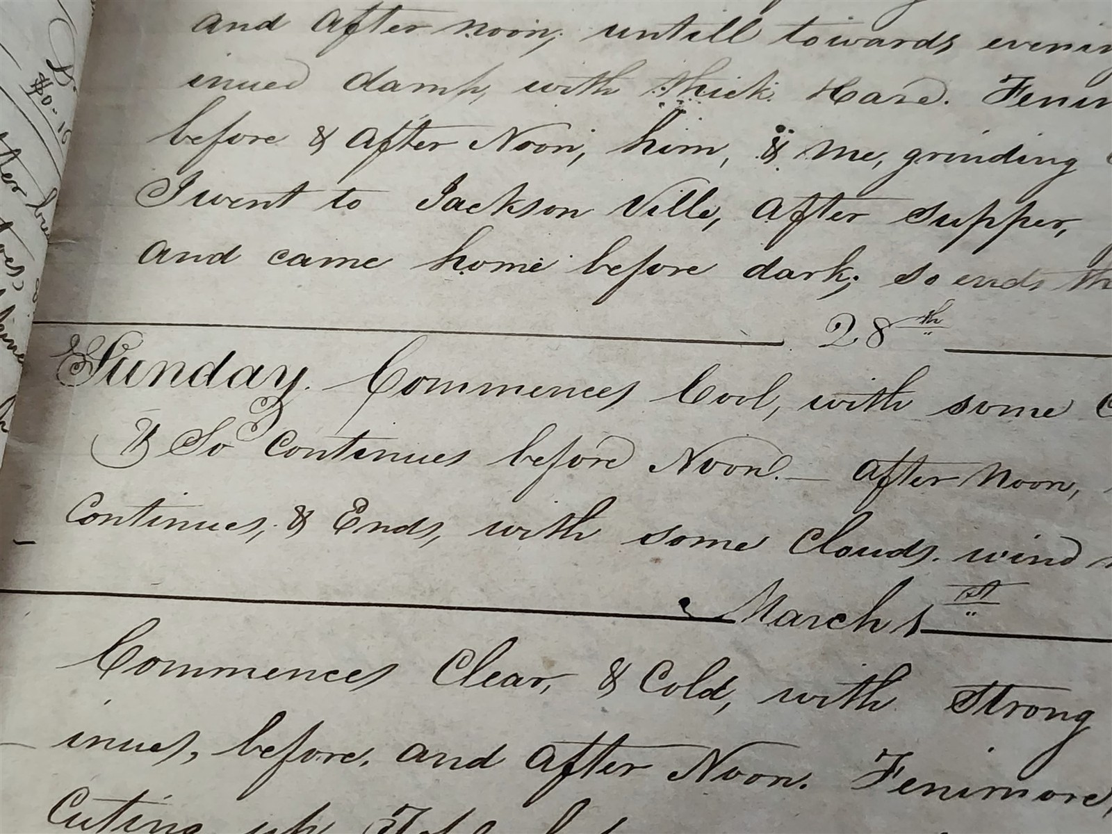 1847 antique DIARY mount holly burlington nj FARM WEATHER wm cook wagon