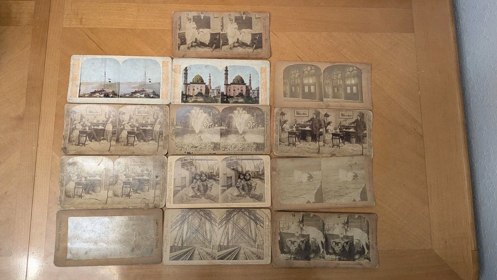 Lot of 13 Stereoview Picture Cards Underwood American Views World Series Kilburn