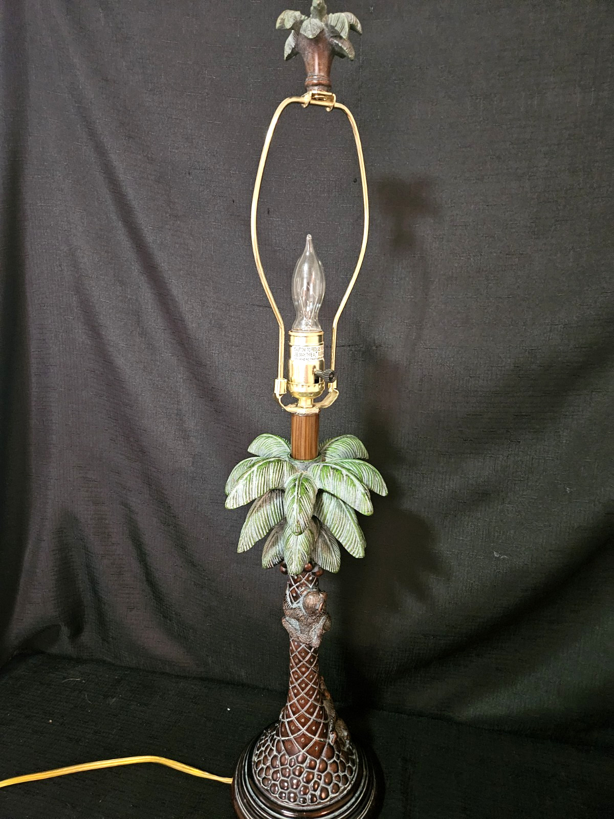 Charming Vintage Monkey Lamp - Monkeys Climbing Palm Tree - 29\