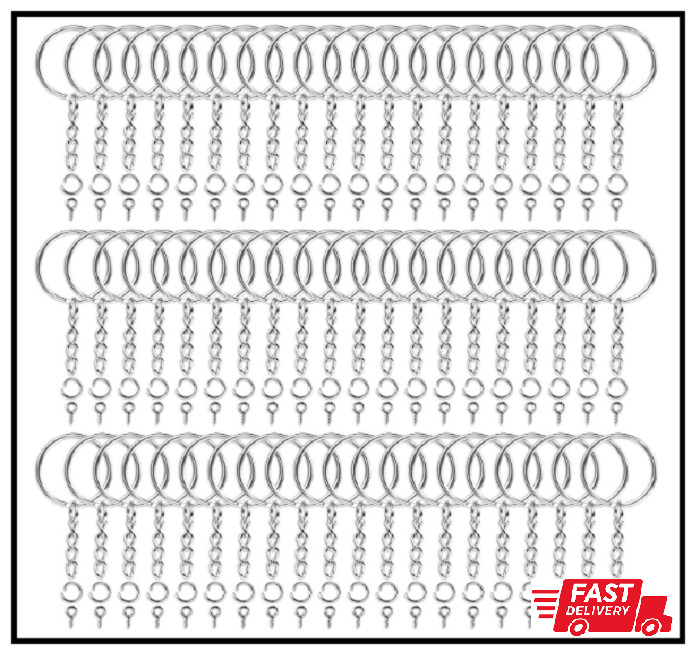 360 Pcs Keychain Rings Kit with Chain and Jump Rings for Diy Crafts Keychain