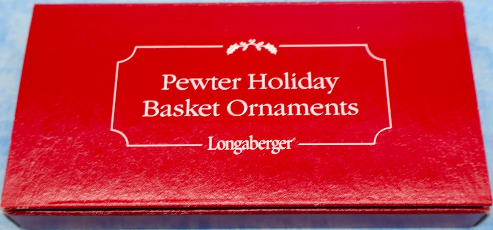 Longaberger Pewter Holiday Basket Ornaments 2005 2006 Boxed 23377