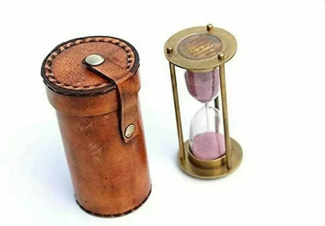 Sand Timer Hourglass , Brass Nautical Maritime , Hour Glass Vintage Sand Timer Hourglass , Brass Nautical Maritime , Hour Glass Vintage