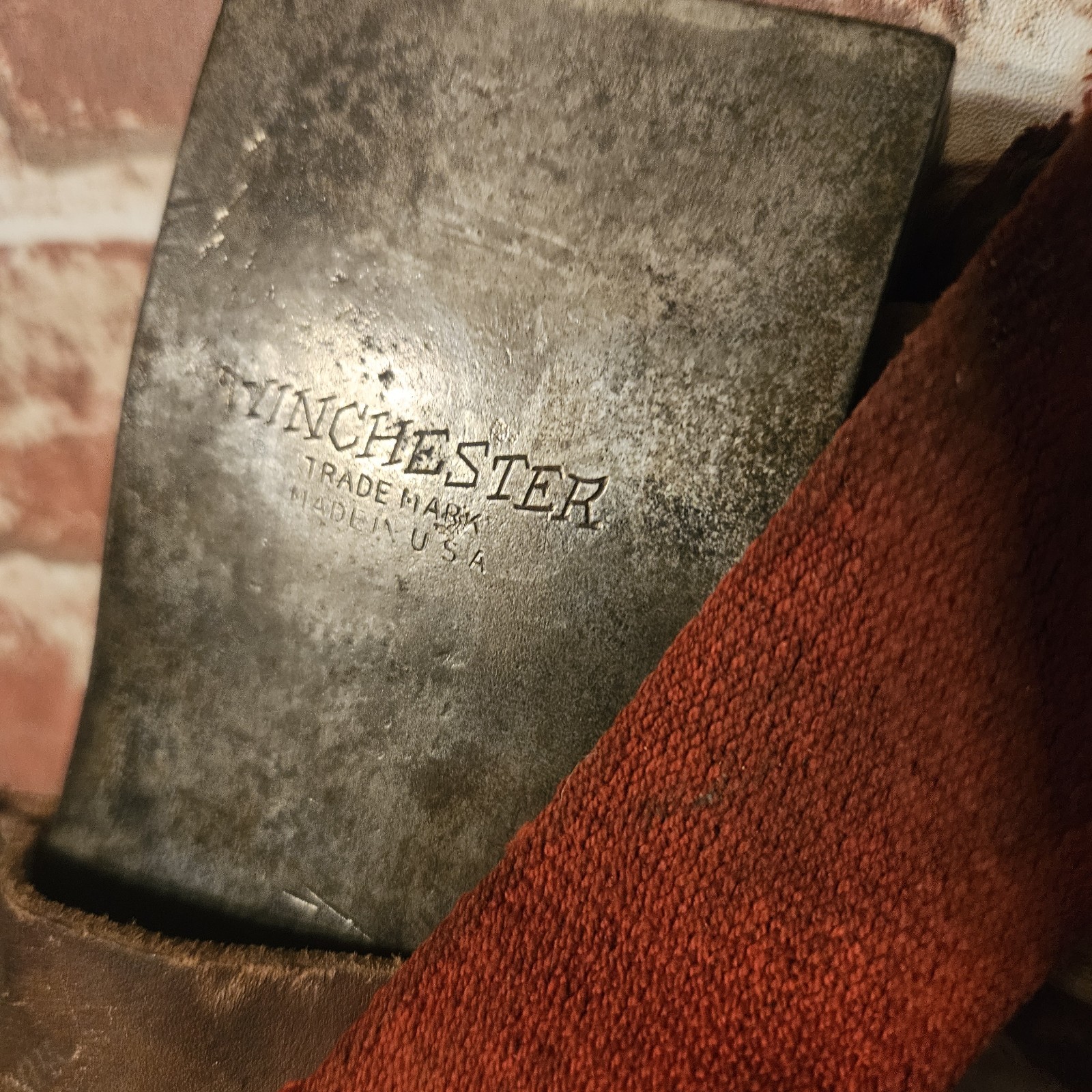 VINTAGE WINCHESTER AXE & L L BEAN SHEATH - WITH HANDLE