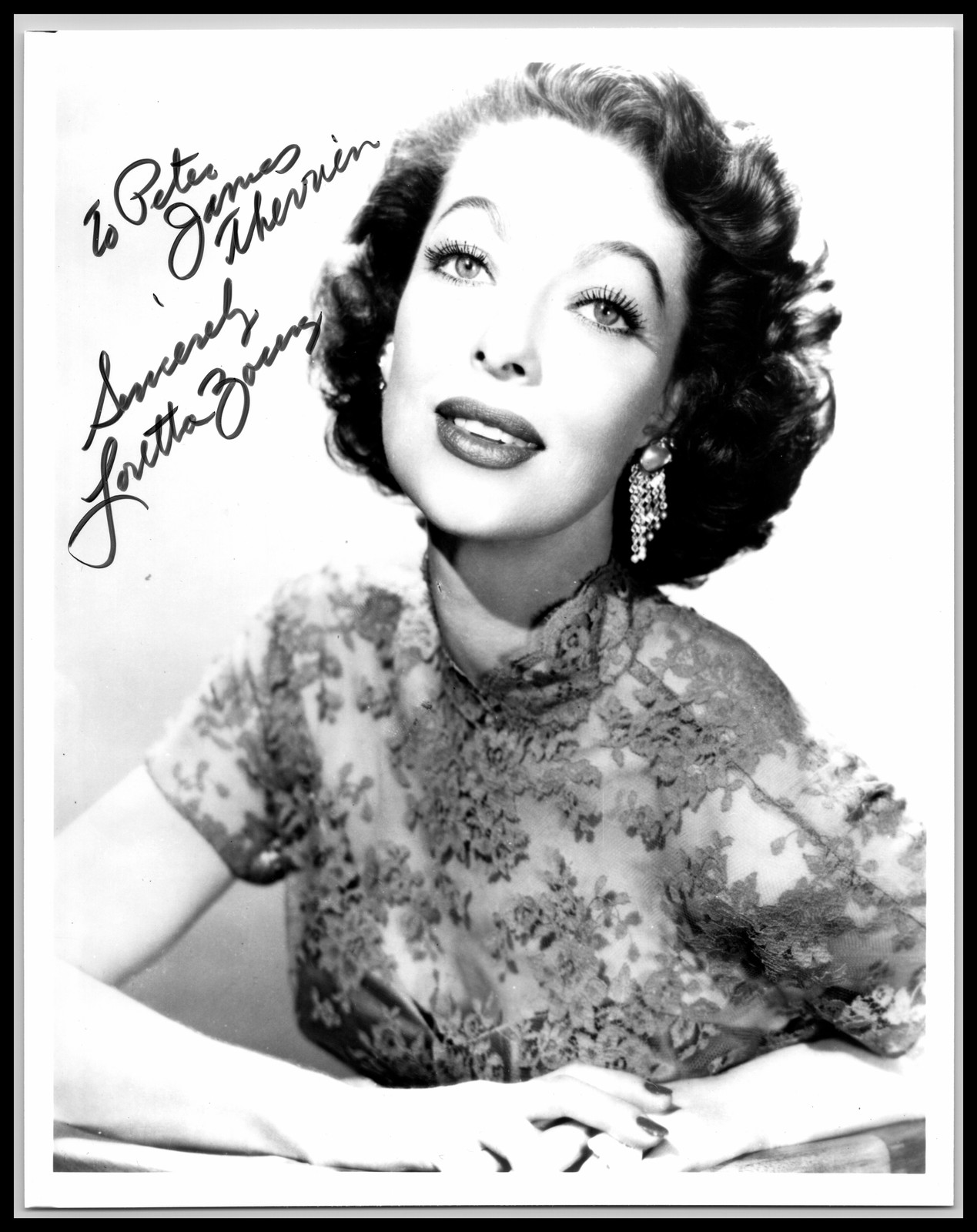 Loretta Young - Actress - 8x10 Photo - Signed | Autograph
