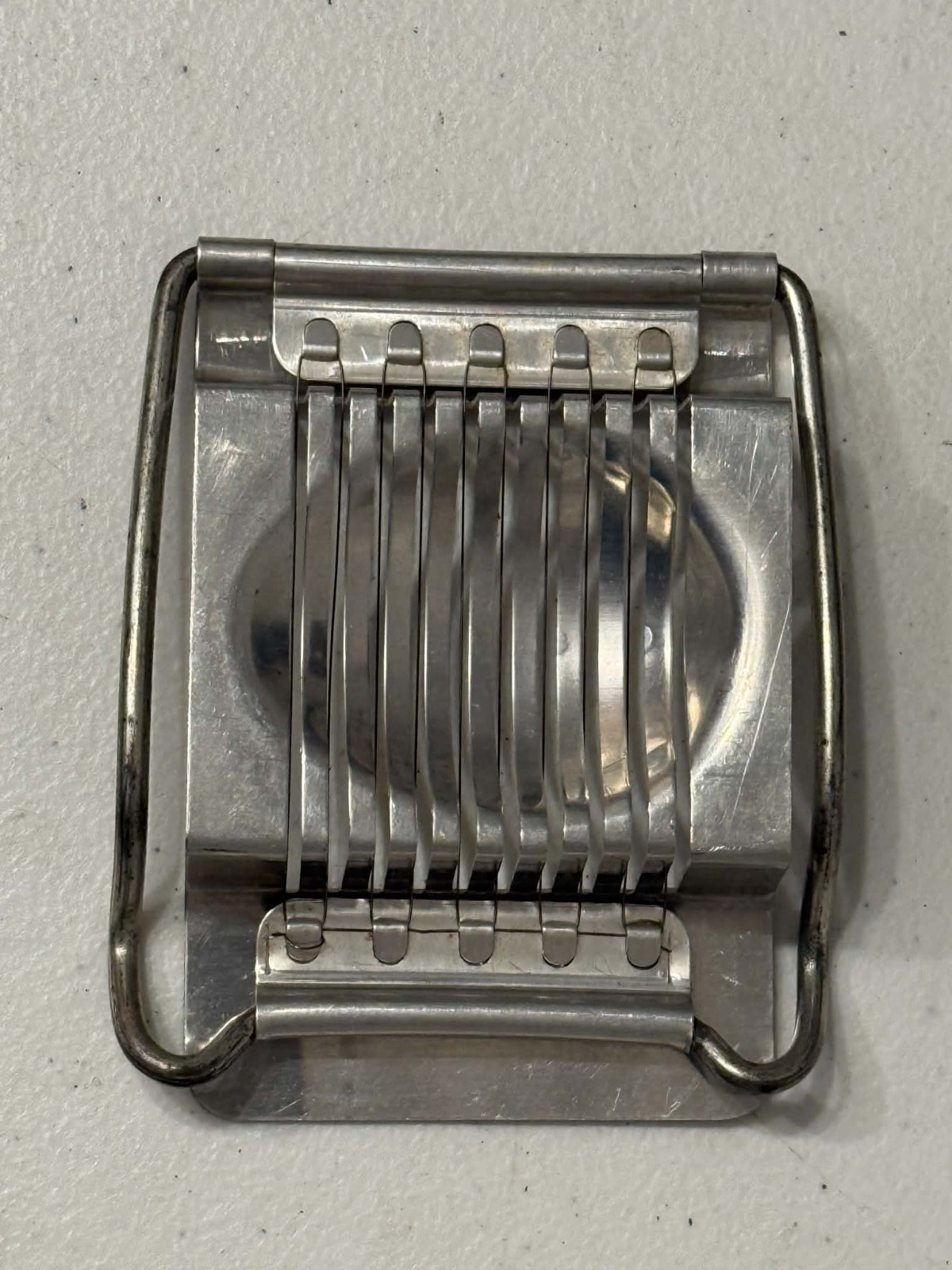 Vintage Aluminum Hard Boiled Egg Wired Slicer Good Condition