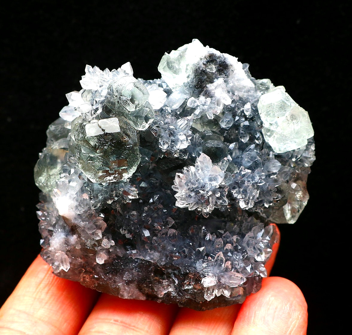 132g Natural Green  Phantom Cubic fluorite crystal mineral specimen/xianghualing